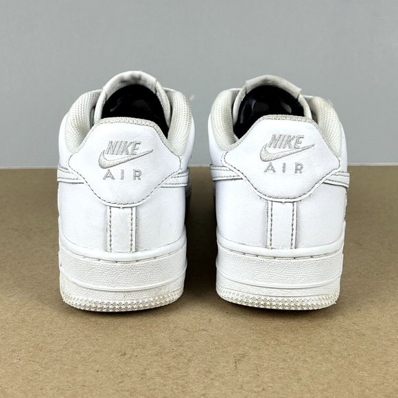Nike Air Force 1 Leather Athletic Shoes Youth 5Y Womens 6.5 White DH2920-111 - Picture 4 of 10